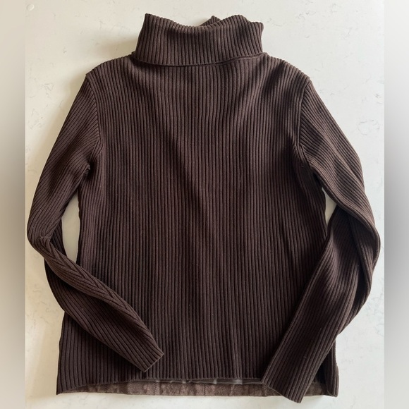 Vintage Suede Paneled Turtleneck - Picture 4 of 11